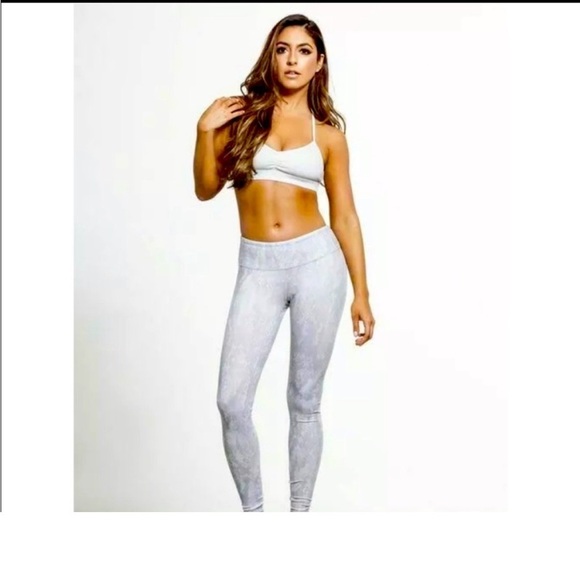 ALO YOGA Vapor Python Airbrush Legging Performance Gray White Sz S NEW - Picture 2 of 13